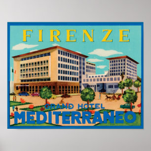 Vintage italienische Reisewerbung Poster