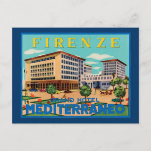 Vintage italienische Reisewerbung Postkarte