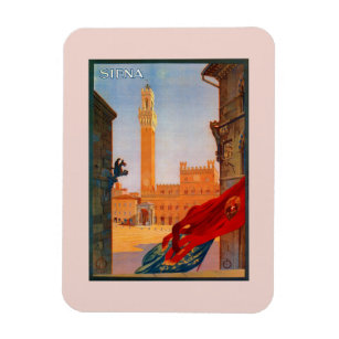 Vintage italienische Reisewerbung Siena Magnet
