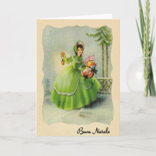 Vintage italienische Weihnachtskarte Feiertagskarte