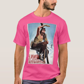 Vintage Italienische Wintersportreise Ad Aosta T-Shirt