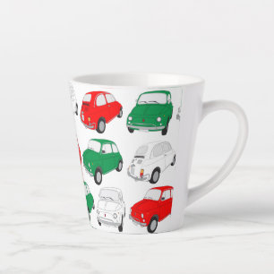 Vintage-Italienisches-Automuster Latte-Mug Milchtasse