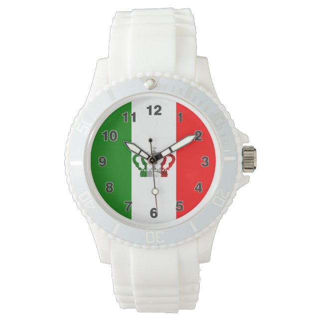 Vintage italy-Crown-Flagge Armbanduhr (Vorderseite)