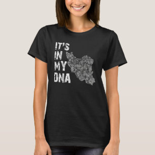 Vintage It's In My DNA Iran Fingerabdruck Karte Ir T-Shirt