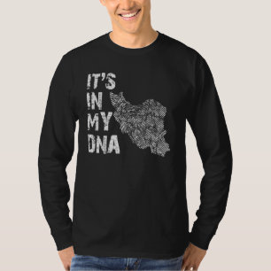 Vintage It's In My DNA Iran Fingerabdruck Karte Ir T-Shirt
