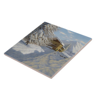 Vintage Ivan Choultse Winterlandschaft Fliese
