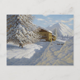 Vintage Ivan Choultse Winterlandschaft    Postkarte