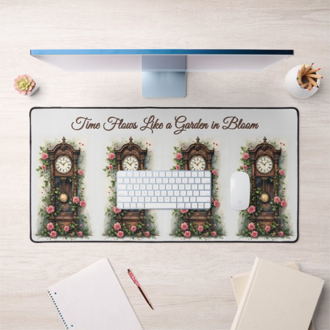 Vintage Ivy Rose Grandfather Clock Schreibtischunterlage (Büro 1)