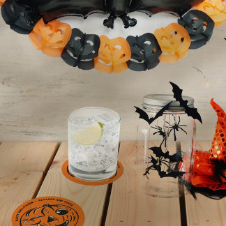 Vintage Jack-o-Lantern-Kürbis Halloween individuel Runder Pappuntersetzer