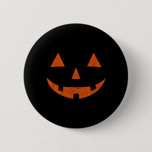 Vintage Jack o Lantern Kürbislaterne Kürbis Gesich Button