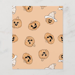 Vintage-Jack-o'-Lantern-Kürbismuster-Schmalbuch