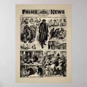 Vintage Jack the Ripper Nachrichten Poster