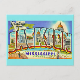 Vintage Jackson Grüße  Postkarte
