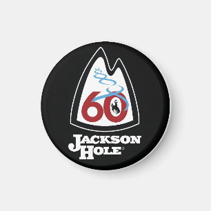 Vintage Jackson Hole Ski Resort Wyoming Gits Magnet