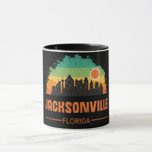 Vintage Jacksonville City Florida Retro Strip Tasse