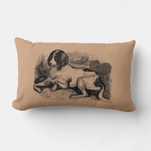 Vintage Jagd-Jagdhund-Hunde1800s Jagdhund-Hunde Lendenkissen (Vorderseite)