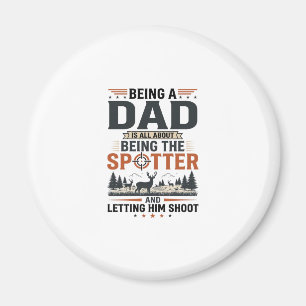 Vintage-Jagd-Shirt-Design für Väter Magnet