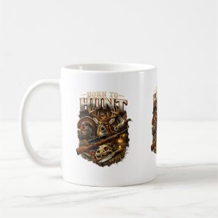 Vintage-Jagdtasse   Geboren, um Wildtiere zu jagen Kaffeetasse