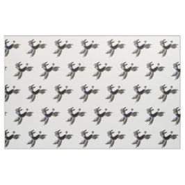 Vintage Jahr-glückliche schwarze Pudel Stoff