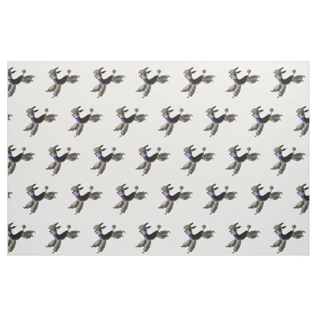 Vintage Jahr-glückliche schwarze Pudel Stoff (Fat Quarter (45,7 x 55,9 cm))