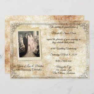 Vintage Jahrestagsfeier Einladung