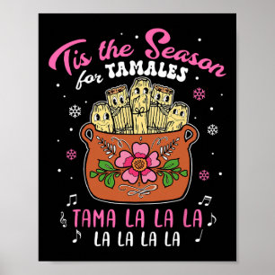 Vintage Jahreszeit für Tamales Weihnachten Mexiko Poster