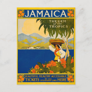 Vintage Jamaika, Das Juwel der Tropen Postkarte