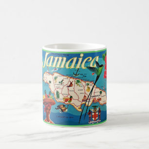 Vintage Jamaika Inselkarte P Kaffeetasse