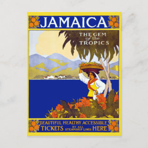 Vintage-Jamaika-Juwel der Tropen-Reise Postkarte