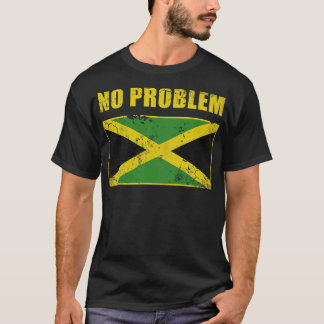 Vintage Jamaika Kein Problem Jamaikanische Flagge T-Shirt