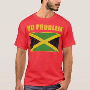 Vintage Jamaika Kein Problem Jamaikanische Flagge T-Shirt