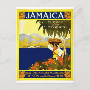 Vintage-Jamaika-Reiseposter. Postkarte