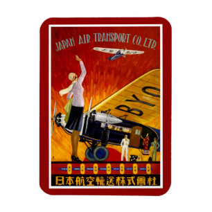 Vintage Japan Airline Ad Magnet