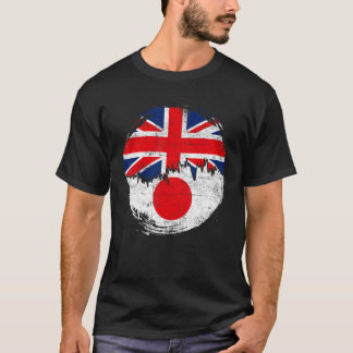 Vintage Japan britische Flagge Roots Japan abgenut T-Shirt
