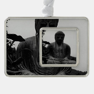 Vintage Japan Kamakura Großer Buddha Magnet Rahmen-Ornament Silber