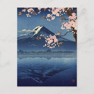 Vintage Japan Lake Kawaguchi 1936 Tsuchiya Koitsu Postkarte