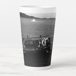 Vintage Japan Mie Mikimoto Insel-Perlentaucherboot Milchtasse