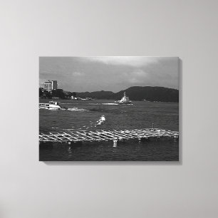 Vintage Japan Mie Mikimoto-Perlen-Inselansicht Leinwanddruck