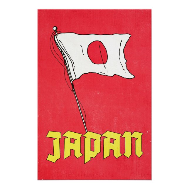 Vintage Japan Reiseplakat Poster (Vorderseite)