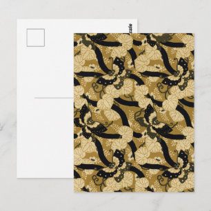 Vintage Japan Schmetterling G.A. Audsley Muster Postkarte