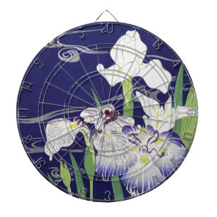 Vintage-Japan-Schwertlilie-Kunstprint Kogyo Tsukio Dartscheibe