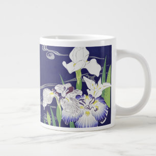 Vintage-Japan-Schwertlilie-Kunstprint Kogyo Tsukio Jumbo-Tasse