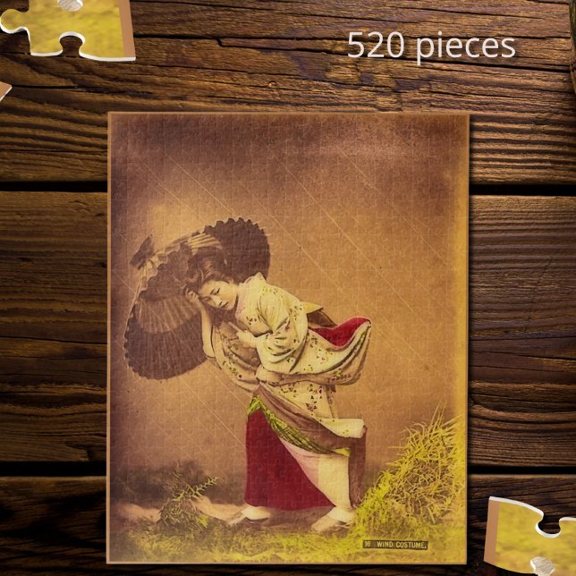 Vintage Japanerin im Wind Puzzle (Von Creator hochgeladen)