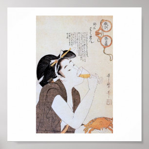 Vintage Japanese Art  1800's Poster