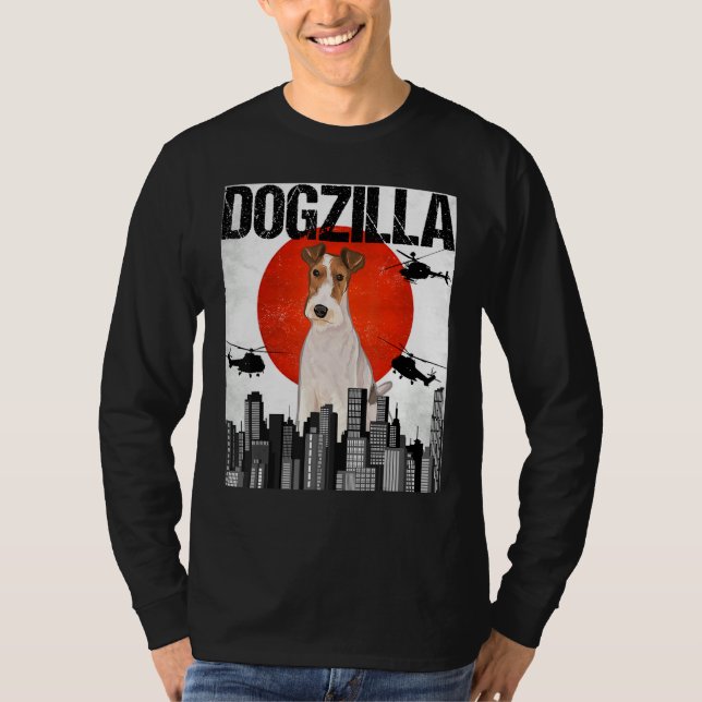 Vintage Japanese Dogzilla Wire Fox Terrier T-Shirt (Vorderseite)