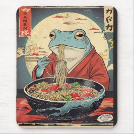 Vintage Japanese Frog Ramen for foodies  Mousepad