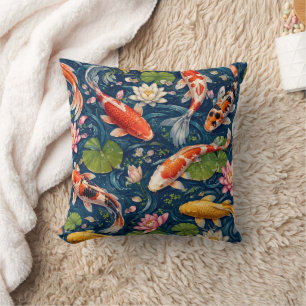 Vintage-Japanese-Koi-Fisch-Muster-Malerei Kissen