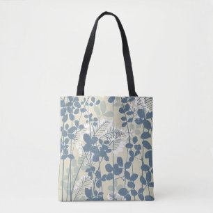 Vintage Japanisch Blau Botanisch: Cremeblattfarn