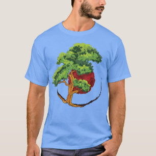 Vintage Japanisch Bonsai Tree Sakura Grafische Kun T-Shirt