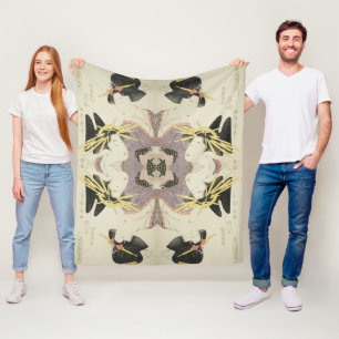 Vintage japanische Art Two-Frau Fleecedecke